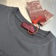 Gucci Embroidered cotton jersey T-shirt Dark Grey