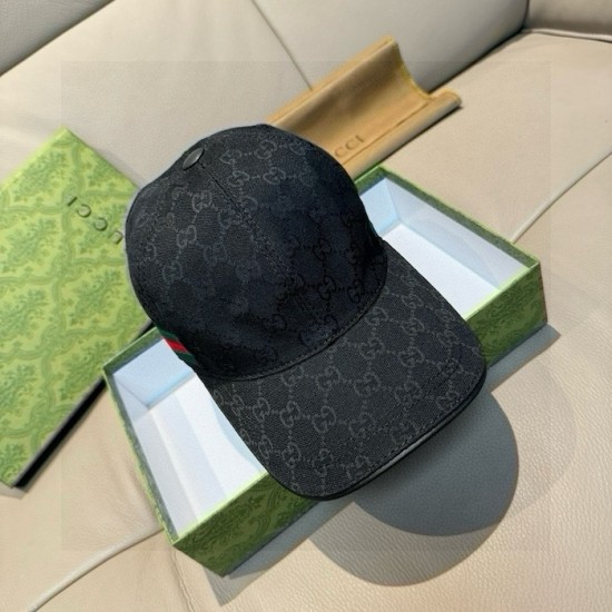 Gucci Original GG canvas baseball hat with Web Black