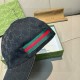 Gucci Original GG canvas baseball hat with Web Black