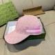 Gucci Original GG canvas baseball hat with Web Pink