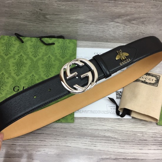 Gucci GG belt with Interlocking G buckle with Bee