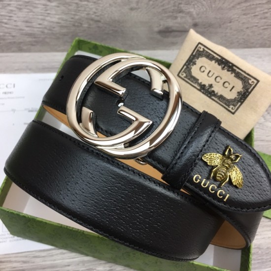 Gucci GG belt with Interlocking G buckle with Bee