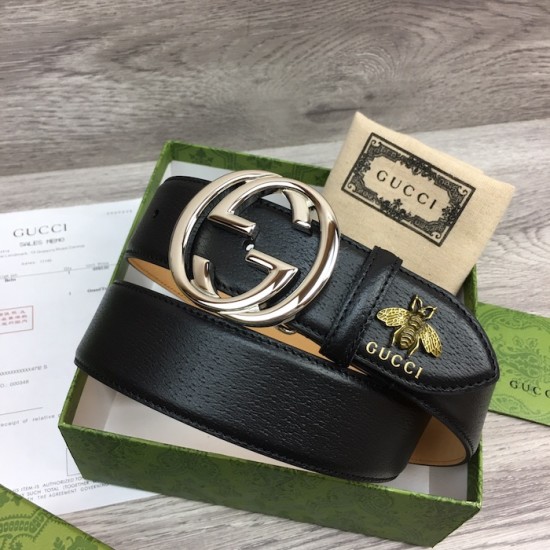 Gucci GG belt with Interlocking G buckle with Bee