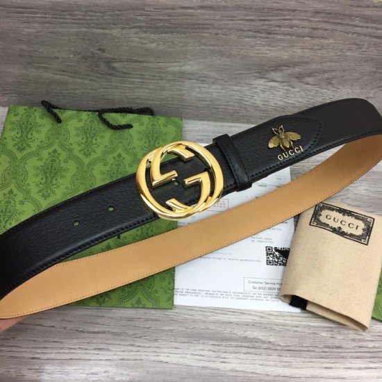 Gucci GG belt with Interlocking G buckle with Bee