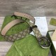 Gucci GG Supreme belt with G buckle Brown