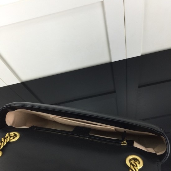 Replica Gucci GG Marmont medium shoulder bag Black ‎443496