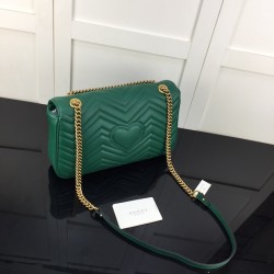 Replica Gucci GG Marmont medium shoulder bag Green ‎443496