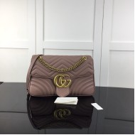 Replica Gucci GG Marmont medium shoulder bag nude ‎443496