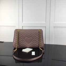 Replica Gucci GG Marmont medium shoulder bag nude ‎443496