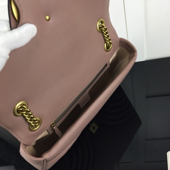 Replica Gucci GG Marmont medium shoulder bag nude ‎443496