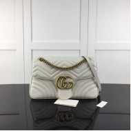 Replica Gucci GG Marmont medium shoulder bag White ‎443496