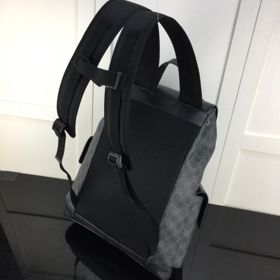 Replica Gucci GG Supreme canvas black backpack ‎495563