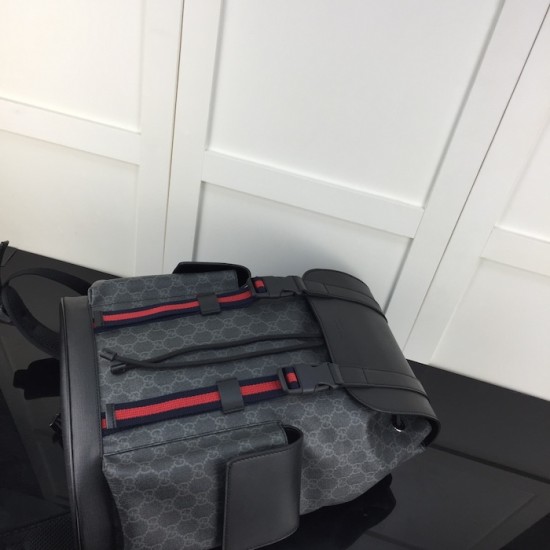 Replica Gucci GG Supreme canvas black backpack ‎495563