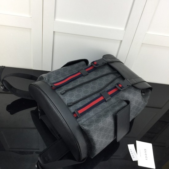 Replica Gucci GG Supreme canvas black backpack ‎495563