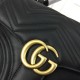 Replica Gucci GG Marmont small top handle bag black ‎498110