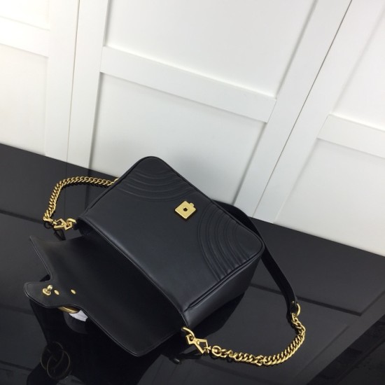 replica G*u*i gg marmont small top handle bag black ‎498110