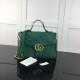 Replica Gucci GG Marmont small top handle bag green ‎498110