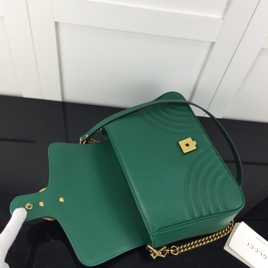 replica G*u*i gg marmont small top handle bag green ‎498110