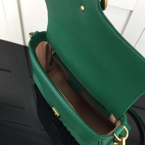 Replica Gucci GG Marmont small top handle bag green ‎498110