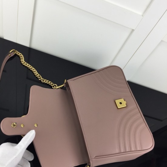 Replica Gucci GG Marmont small top handle bag nude ‎498110