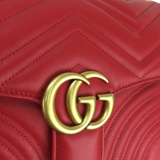 replica G*u*i gg marmont small top handle bag red ‎498110