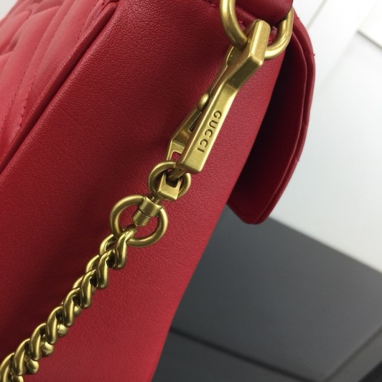 replica G*u*i gg marmont small top handle bag red ‎498110