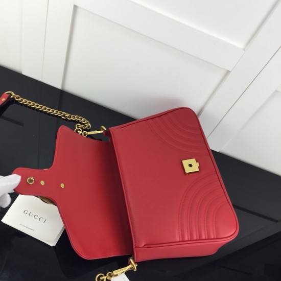 replica G*u*i gg marmont small top handle bag red ‎498110