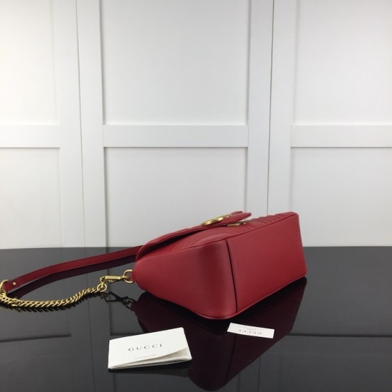 replica G*u*i gg marmont small top handle bag red ‎498110