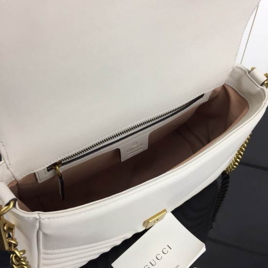 replica G*u*i gg marmont small top handle bag white ‎498110