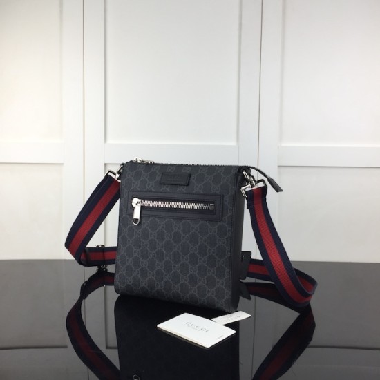 Replica Gucci GG Black small messenger bag ‎523599