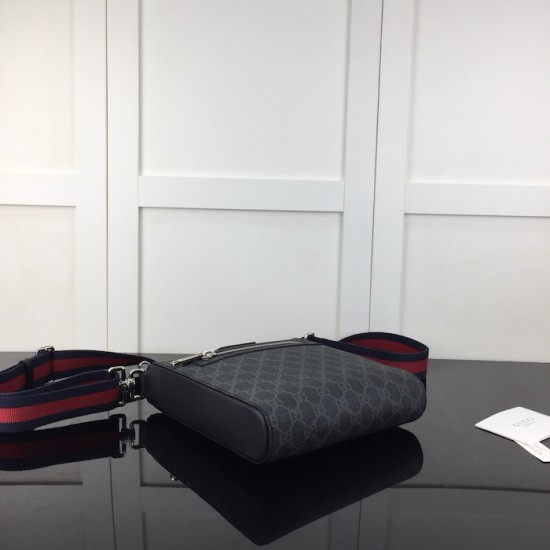 Replica Gucci GG Black small messenger bag ‎523599