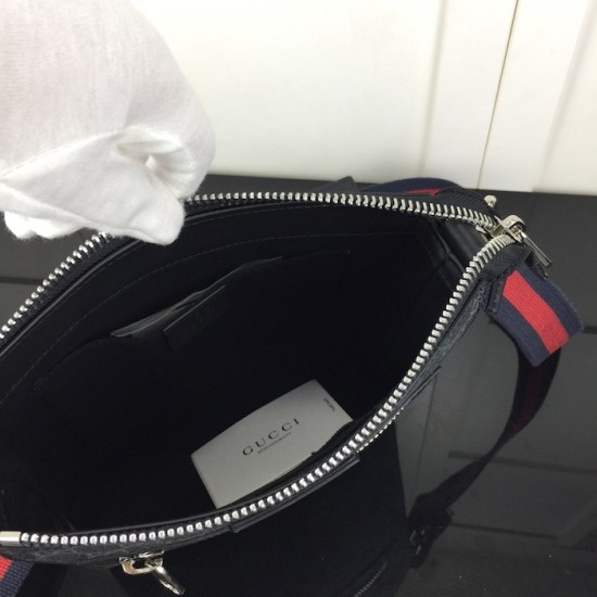 Replica Gucci GG Black small messenger bag ‎523599