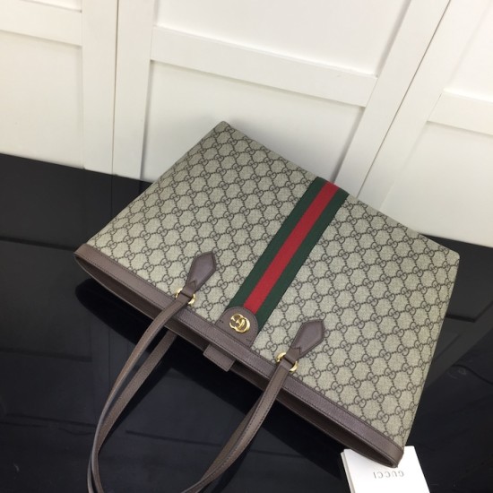 Replica Gucci Ophidia medium tote bag brown ‎631685