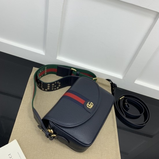 Replica Gucci Ophidia small shoulder bag blue leather