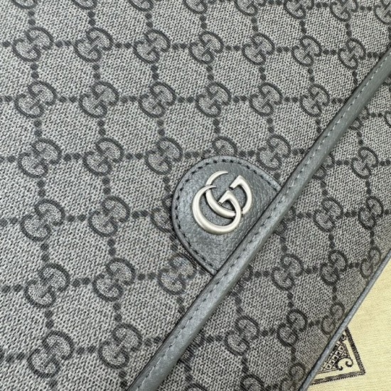 Replica Gucci Ophidia medium messenger bag Grey ‎761741