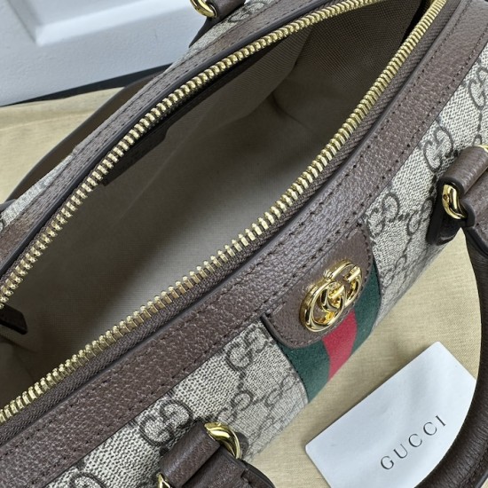 Replica Gucci Ophidia small top handle bag brown ‎772061