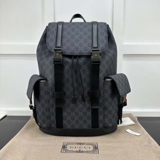 replica G*u*i black gg sup*e canvas backpack ‎792080