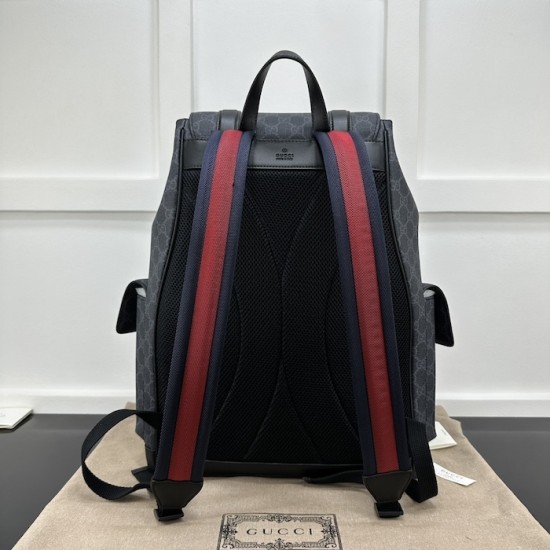 Replica Gucci Black GG Supreme canvas backpack ‎792080