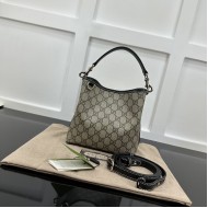 Replica Gucci GG Emblem mini bucket bag black ‎815118