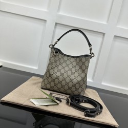 Replica Gucci GG Emblem mini bucket bag black ‎815118