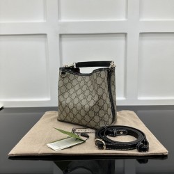 Replica Gucci GG Emblem mini bucket bag black ‎815118