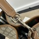 Replica Gucci GG Emblem mini bucket bag brown ‎815118