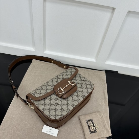 replica G*u*i horsebit 1955 small shoulder bag brown ‎815178