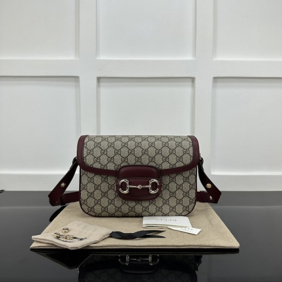 Replica Gucci Horsebit 1955 small shoulder bag red ‎815178