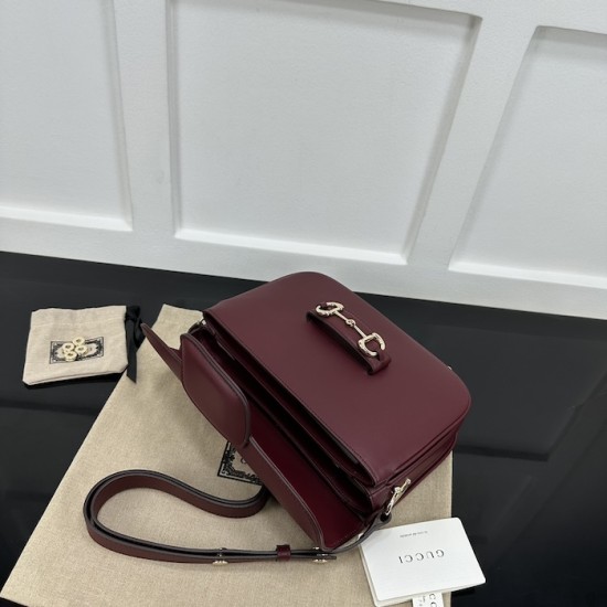 Replica Gucci Horsebit 1955 small shoulder bag smooth leather