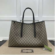 Replica Gucci GG Emblem large tote bag black ‎815212