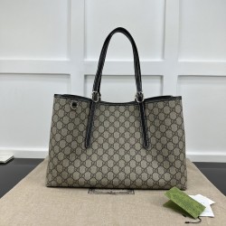 Replica Gucci GG Emblem medium tote bag black ‎815213