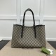 Replica Gucci GG Emblem medium tote bag black ‎815213