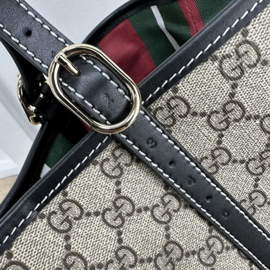 Gucci GG Emblem medium tote bag black ‎815213