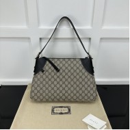 Replica Gucci GG Emblem large shoulder bag black ‎815217